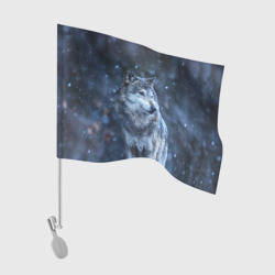 Флаг для автомобиля Лесной волк