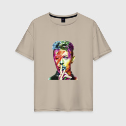 Женская футболка хлопок Oversize David Bowie singer