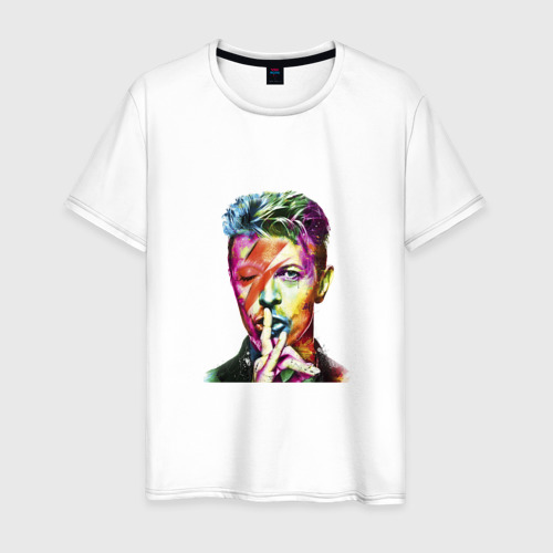 Мужская футболка хлопок David Bowie singer, цвет белый