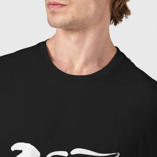 Мужская футболка хлопок Иероглиф водяного кролика 2023, цвет черный - фото 6