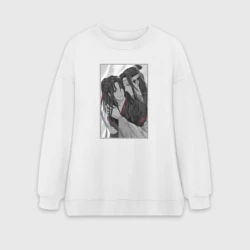 Женский свитшот oversize без начеса хлопок Ванцзи Лань и Усянь Вэй - Магистр дьявольского культа