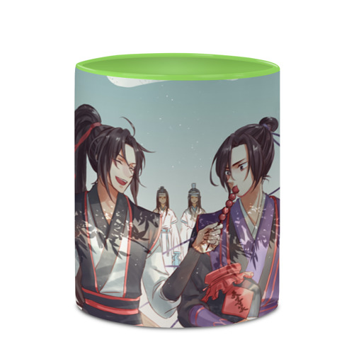 Кружка с полной запечаткой Wangji and Wuxian - Mo Dao Zu Shi, цвет белый + светло-зеленый - фото 4