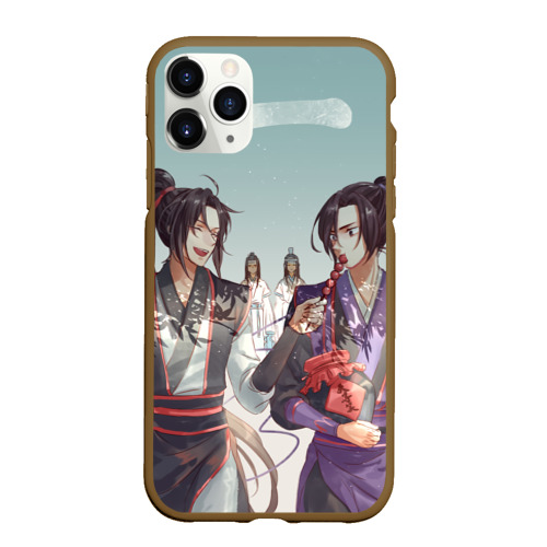 Чехол для iPhone 11 Pro Max матовый Wangji and Wuxian - Mo Dao Zu Shi, цвет коричневый