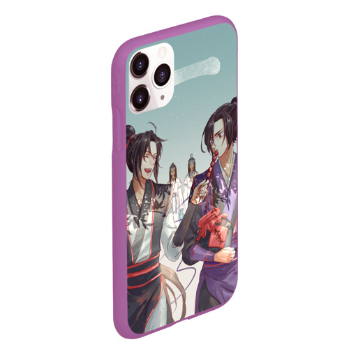 Чехол для iPhone 11 Pro Max матовый Wangji and Wuxian - Mo Dao Zu Shi, цвет фиолетовый - фото 3