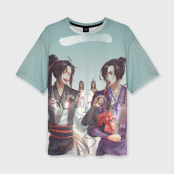 Женская футболка oversize 3D Wangji and Wuxian - Mo Dao Zu Shi