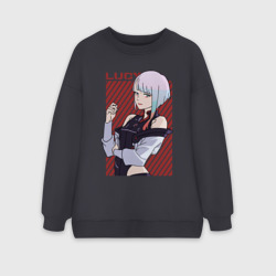 Женский свитшот oversize без начеса хлопок Милая Люси