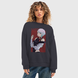 Женский свитшот oversize без начеса хлопок Милая Люси - фото 2