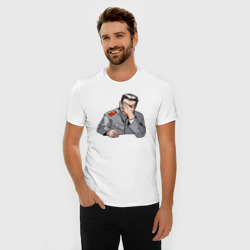 Мужская футболка хлопок Slim Сталин фэйспалмит - фото 2