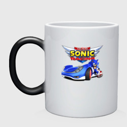 Кружка хамелеон Team Sonic racing - Hedgehog