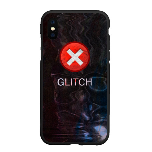 Чехол для iPhone XS Max матовый Glitch - визуальная ошибка, цвет черный