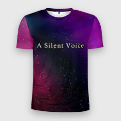 Мужская футболка 3D Slim A Silent Voice gradient space
