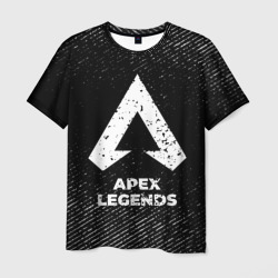 Мужская футболка 3D Apex Legends с потертостями на темном фоне