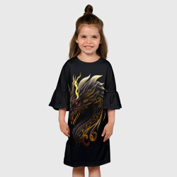 Детское платье 3D Китайский дракон - ирезуми - фото 2