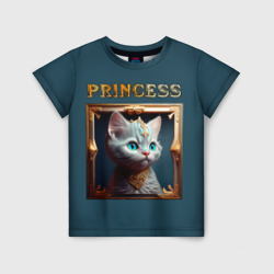 Кошечка принцесса - картина в рамке – Детская футболка 3D с принтом купить со скидкой в -33%