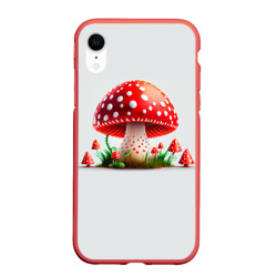 Красный  гриб мухомор – Чехол для iPhone XR матовый с принтом купить