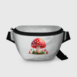 Поясная сумка 3D Красный гриб мухомор