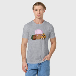 Мужская футболка хлопок Пасхальный кулич и цыпленок - фото 2