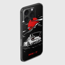 Чехол для iPhone 16 Pro силиконовый с защитой камеры Мазда RX - 7 JDM Style - фото 2