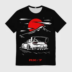 Мужская футболка 3D Мазда RX - 7 JDM Style