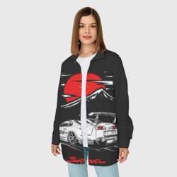 Женская рубашка oversize 3D Тойота супра - JDM Style - фото 2