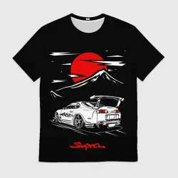 Мужская футболка 3D Тойота супра - JDM Style