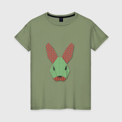 Женская футболка хлопок Patchwork rabbit