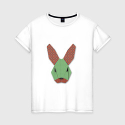 Patchwork rabbit – Женская футболка хлопок с принтом купить со скидкой в -20%