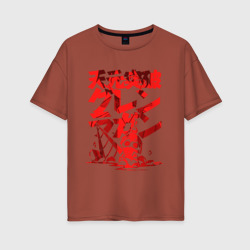 Женская футболка хлопок Oversize Гуррен-Лаганн, пронзающий небеса