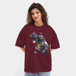 Женская футболка Oversize хлопок texturе Мега рыцарь - фото 2
