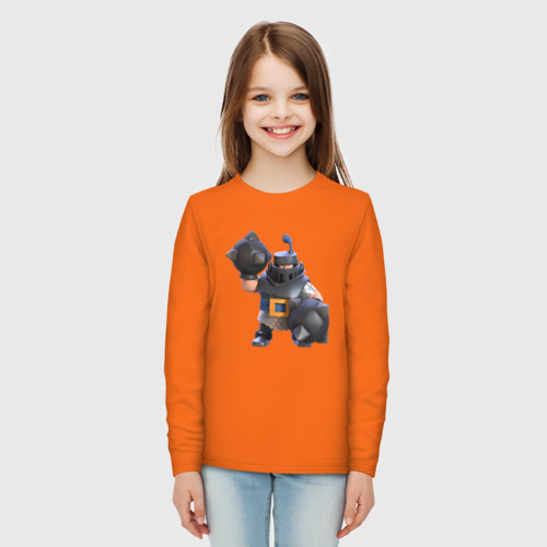 Детский лонгслив хлопок Мега рыцарь, цвет оранжевый - фото 5