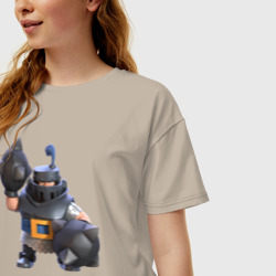 Женская футболка хлопок Oversize Мега рыцарь - фото 2