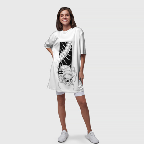 Платье-футболка 3D Живущая сколопенрда, цвет 3D печать - фото 5