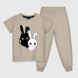 Детская пижама хлопок Милый кролик - ангелочек или дьяволёнок?