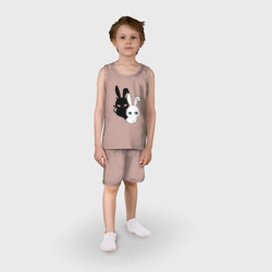 Детская пижама с шортами хлопок Милый кролик - ангелочек или дьяволёнок? - фото 2