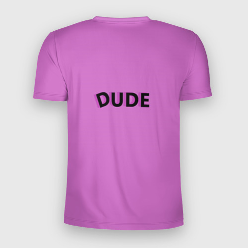 Мужская футболка 3D Slim с принтом Большой Лебовски | DUDE, вид сзади #1
