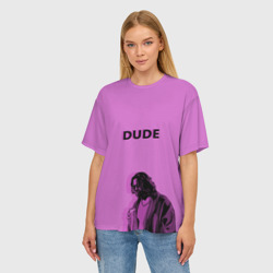 Женская футболка oversize 3D Большой Лебовски dude - фото 2