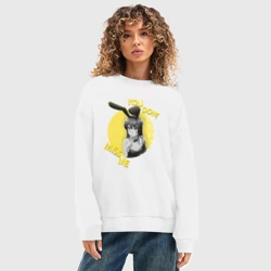 Женский свитшот oversize без начеса хлопок Маи девочка-зайка - фото 2