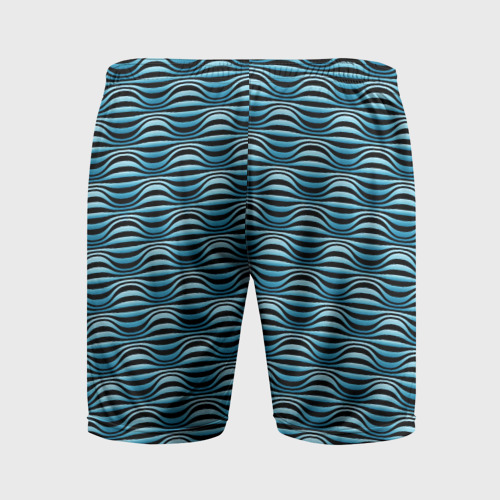 Мужские шорты спортивные Объёмные полосы - оптическая иллюзия, цвет 3D печать - фото 2