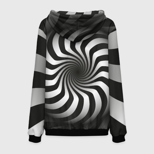 Мужская толстовка 3D Объёмная спираль - оптическая иллюзия, цвет черный - фото 2