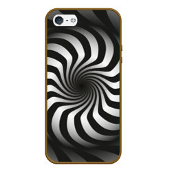 Чехол для iPhone 5/5S матовый Объёмная спираль - оптическая иллюзия