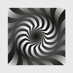 Магнит виниловый Квадрат Объёмная спираль - оптическая иллюзия