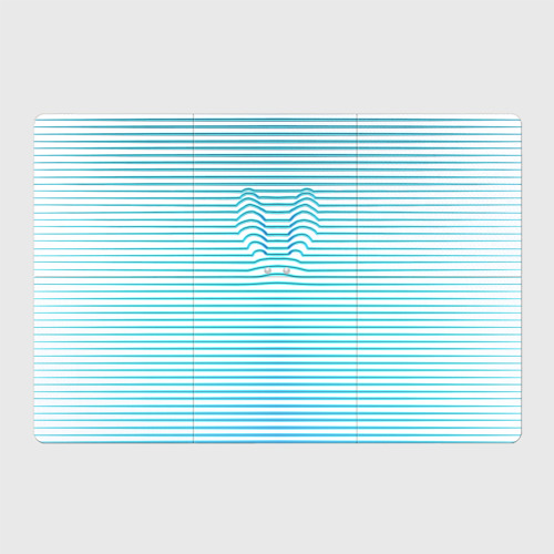 Магнитный плакат 3Х2 Бело-голубые полосы и заячьи уши контуром