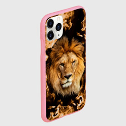 Чехол для iPhone 11 Pro Max матовый Лев в огне - фото 2