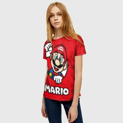 Женская футболка 3D Луиджи и Марио - фото 2