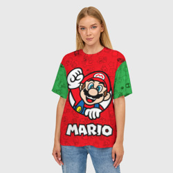 Женская футболка oversize 3D Луиджи и Марио - фото 2