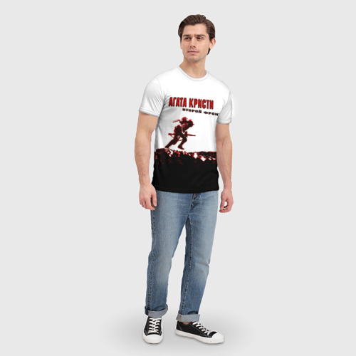 Мужская футболка 3D Агата Кристи - Второй Фронт, цвет 3D печать - фото 5