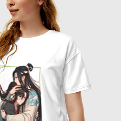 Женская футболка хлопок Oversize Красавчики Ванцзи и Усянь - Магистр дьявольского культа - фото 2