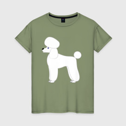 Пудeль – Женская футболка хлопок с принтом купить со скидкой в -20%
