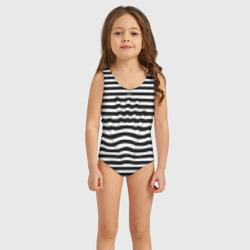 Детский купальник 3D Черно-белые полосы и рука