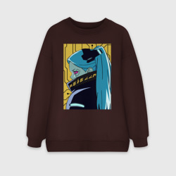 Женский свитшот oversize без начеса хлопок Киберпанк Ребекка